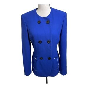 Laurel womens wool double breasted pockets blazer jacket. Size 34 -Size 4